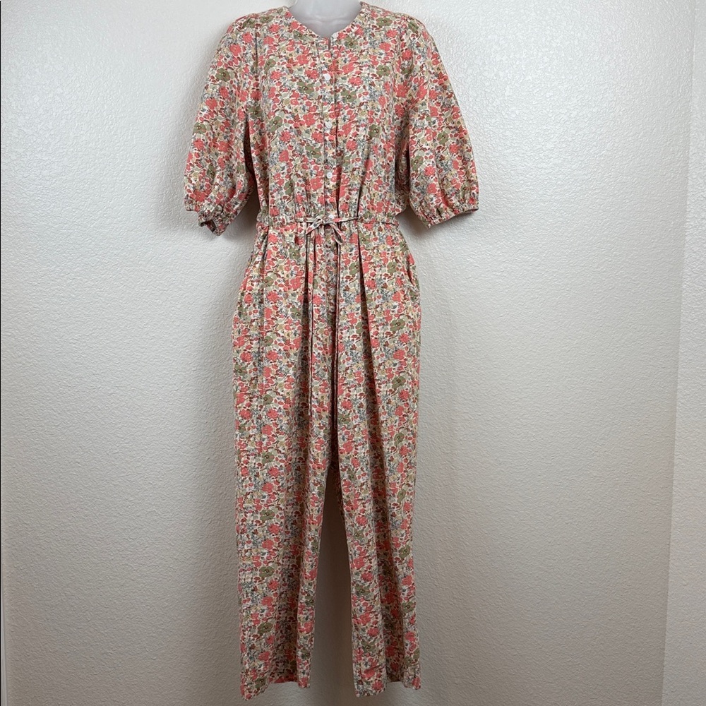 Universal Thread Floral Button-Front Jumpsuit Wit… - image 2